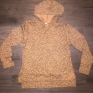 Leopard Print Hoodie Size Medium